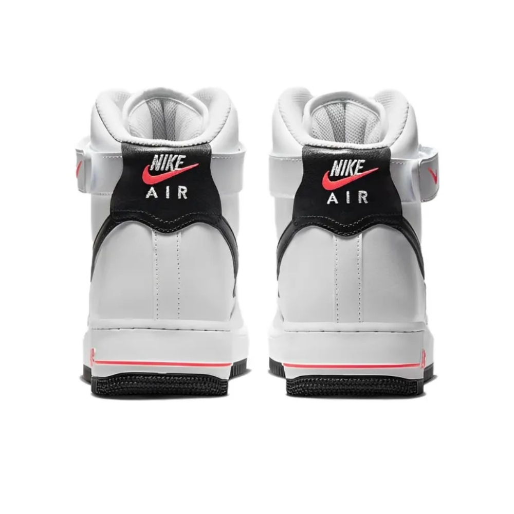 Nike White High-Top Sneakers with Black Swoosh and Pink Details - Picture 3 of 16